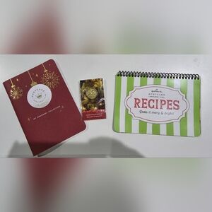 Hallmark Keepsake Ornament Book, Recipe Book and 50th Annivesary Pin